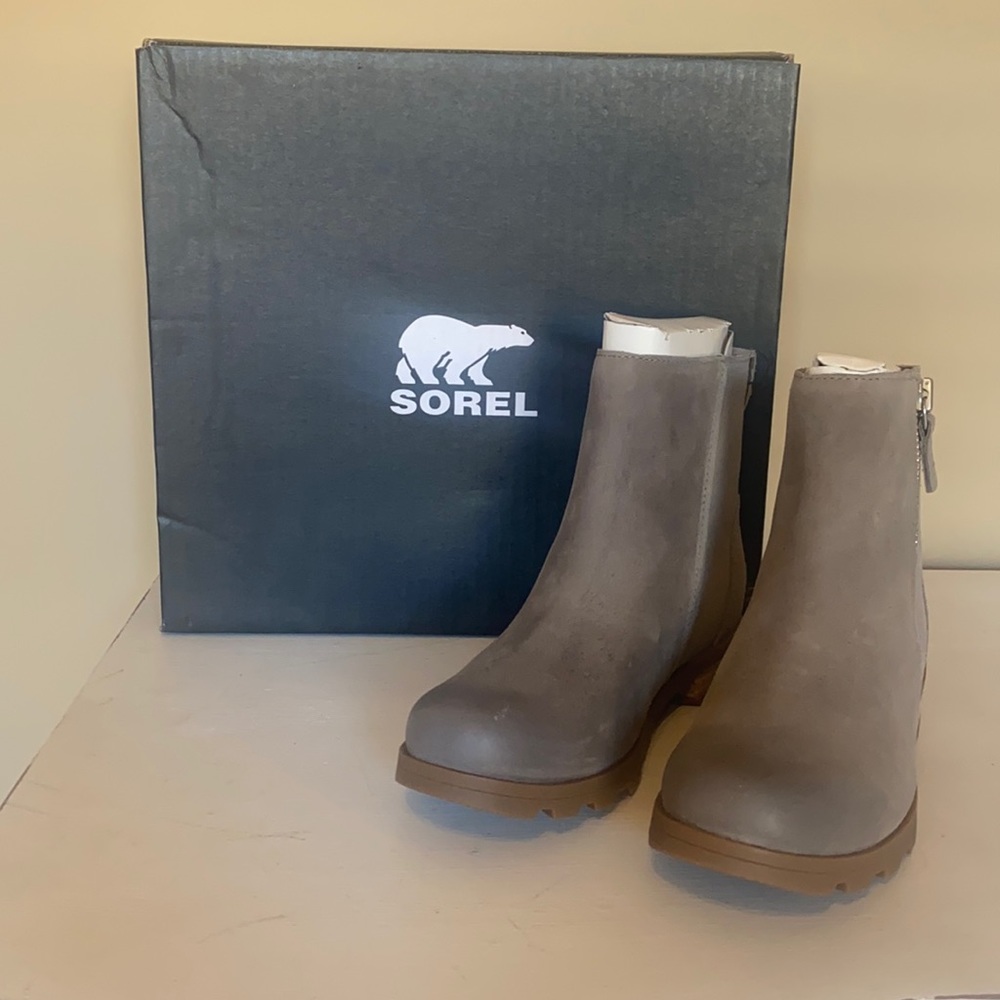Gray Sorel boots
